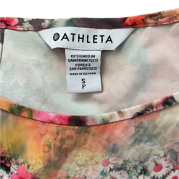 NWOT ATHLETA Zephyr Refined Tank Top Floral Size Small Petite - Picture 5 of 5